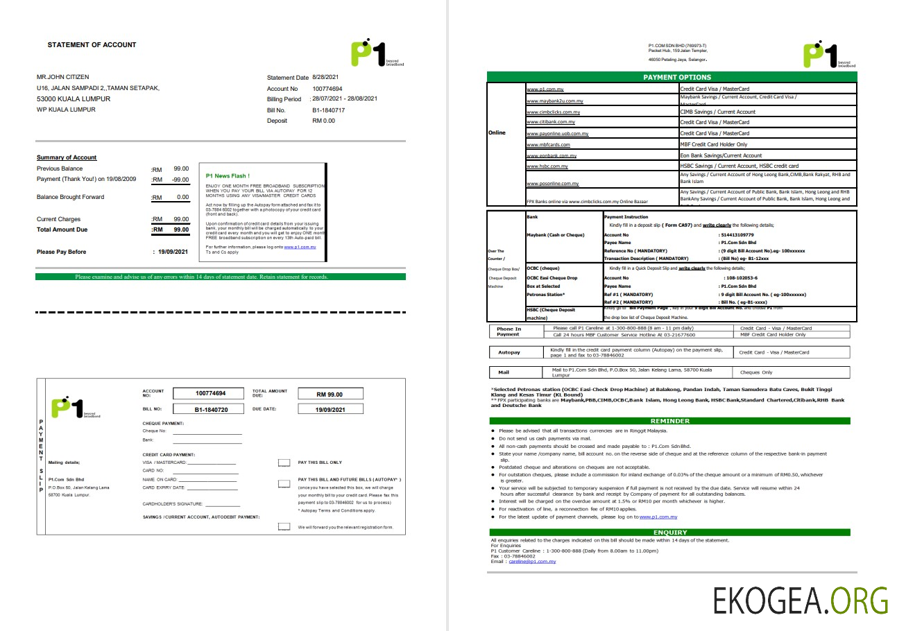 Malaisie Packet 1 Network Excel pdf
